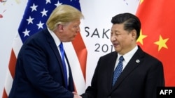 Tổng thống Hoa Kỳ Donald Trump và Chủ tịch Trung Quốc Tập Cận Bình, ngày 29/06/2019 tại Osaka, Nhật.