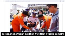 Cảnh sát Biển Việt Nam và tàu Ấn Độ Samudra Paheredar tổ chức huấn luyện chung ở Tp.HCM, 3/4/2024.