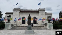 FILE - The Organization of American States (OAS) headquarters in Washington DC, Sept. 22, 2023.