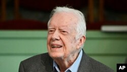 Foto Achiv: Ansyen Prezidan Jimmy Carter nan Plains, Joji, 3 Nov. 2019.