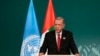 Turkey President Recep Tayyip Erdogan speaks during a plenary session at the COP28 U.N. Climate Summit, in Dubai, United Arab Emirates, Dec. 1, 2023.