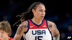 Foto Achiv: Brittney Griner pandan yon match kont Japon nan Jezolenpik Ete yo, 8 Out, 2021.