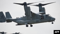 TƯ LIỆU: Máy bay MV-22B Osprey. Các binh sĩ tử nạn được nói là đang trên máy bay này tham gia một nhiệm vụ huấn luyện ở bắc Na Uy.