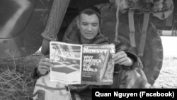 Quân Nguyễn khi còn trong quân đội tại Iraq năm 2003.