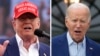 Ảnh phối hợp: Cựu Tổng thống Donald Trump, trái, và đương kim Tổng thống Joe Biden.