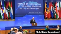 Ngoại trưởng Tillerson phát biểu khai mạc Hội nghị Liên minh Toàn cầu Đánh bại ISIS tại thủ đô Washington, 22/3/2017