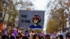 Protest to mark the International Day for Elimination of Violence Against Women, in Paris