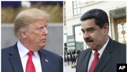 Tổng thống Hoa Kỳ Donald Trump và Tổng thống Venezuela Nicolas Maduro.