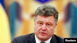 Tổng thống Ukraine Petro Poroshenko trong một cuộc họp tại Kiev, ngày 16/6/2014.