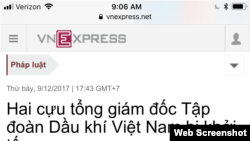 Hình chụp một bài viết bị gỡ xuống