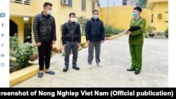 Công an Lạng Sơn (VN) bắt ba người về tội nhận và đưa hối lộ, 14/1/2022.