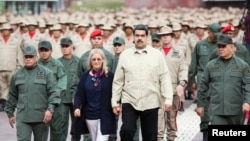 Tổng thống Venezuela, Nicolas Maduro, tham dự một buổi lễ ở Caracas vào ngày 27/7/2019.