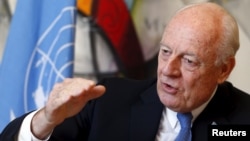 Ông Staffan de Mistura - đặc sứ LHQ về Syria - trong cuộc phỏng vấn với Reuters tại trụ sở LHQ ở Geneve hôm 1/3/2016.