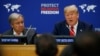 United Nations Secretary General Antonio Guterres listens as President Donald Trump speaks at an event on religious freedom during the United Nations General Assembly, Sept. 23, 2019, in New York.