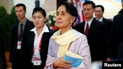 Cố vấn nhà nước Myanmar Aung San Suu Kyi tại Hội nghị thượng đỉnh ASEAN ở Vientiane, Lào, 6/9/2016.