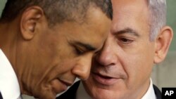 Tổng thống Mỹ Barack Obama và Thủ tướng Israel Benjamin Netanyahu. Ông Netanyahu hết sức quan ngại về sự xoa dịu căng thẳng giữa Iran với cộng đồng quốc tế.