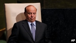 (Ảnh tư liệu) - Ông Abed Rabbo Mansour Hadi, cựu tổng thống Yemen, tại phiên họp thường niên lần thứ 67 tại trụ sở Liên Hiêp Quốc. 