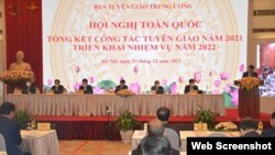 Hội nghị Tuyên giáo Toàn quốc ngày 23/12/2021. Photo QDND