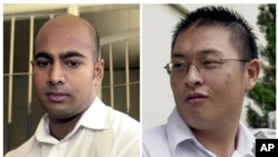 Myuran Sukumaran (trái) và Andrew Chan đang chờ ngày bị xử bắn.