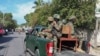 Soldiers patrol a street in Port-au-Prince, Haiti, Dec. 2, 2024.