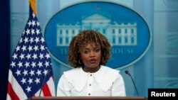 White House Press Secretary Karine Jean-Pierre holds a briefing in Washington