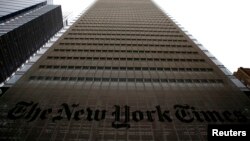 Trụ sở tờ The New York Times. (Ảnh tư liệu)