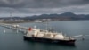 FILE - The tanker Sun Arrows loads its cargo of liquefied natural gas from the Sakhalin-2 project in the port of Prigorodnoye, Russia, on Oct. 29, 2021. 