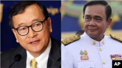 Ông Sam Rainsy và Thủ tướng Thái Lan Prayuth Chan-ocha.