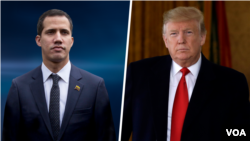 Tổng thống tự phong Venezuela Juan Guaido và Tổng thống Trump điện đàm hôm 30/1.