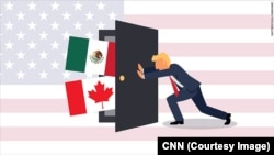 Ông Donald Trump cảnh báo hôm thứ Ba 22/8 rằng ông có thể sẽ bỏ hiệp ước thương mại tự do NAFTA với Mexico và Canada.