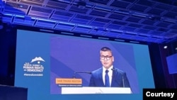 Ông Nguyễn Văn Tráng phát biểu tại Hội nghị Geneva Summit 2025, ngày 18/2/2025. Photo: Nguyễn Văn Tráng.