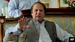 Ông Nawaz Sharif, lãnh đạo Đảng Liên minh-Nawaz Hồi giáo Pakistan (PML-N). Ông đã từng hai lần giữ chức thủ tướng Pakistan.