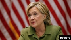 Ứng viên tổng thống của Đảng Dân chủ Hillary Clinton. 