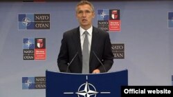 NATO Genel Sekreteri Jens Stoltenberg, NATO Savunma Bakanları Toplantısı öncesinde bir basın toplantısı düzenledi.