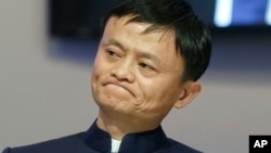 Ông Jack Ma, sáng lập viên công ty bán hàng trên mạng Alibaba.