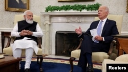 Tổng thống Mỹ Joe Biden tiếp Thủ tướng Ấn Độ Narendra Modi tại Nhà Trắng.