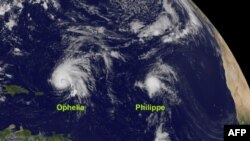 Bão Ophelia sắp thổi qua mạn đông Bermuda