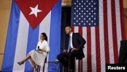 Tổng thống Mỹ Barack Obama gặp gỡ các doanh nghiệp tại Havana trong chuyến viếng thăm ba ngày tới Cuba, ngày 21 tháng 03 năm 2016. 