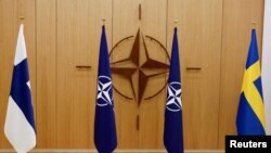 FILE PHOTO: FILE PHOTO: NATO holds ceremony to mark Sweden's and Finland's application for membership in Brussels