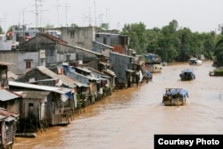 Khu vực châu thổ Mekong ở Việt Nam. (Ảnh: Asia Foundation)