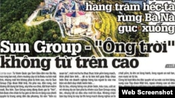 Phóng sự điều tra của báo in Phụ nữ: Sun Group - Ông trời không từ trên cao. Facebook Phụ nữ