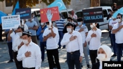 1 Ekim 2020 - Uygurlar İstanbul'da Çin karşıtı protesto gösterisi düzenledi.