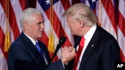 Tổng thống và Phó Tổng thống tân cử Donald Trump và Mike Pence.