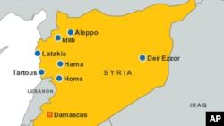 Bản đồ Syria có tỉnh Tartous, vốn là nơi sinh sống của nhiều thành viên giáo phái Alawite của ông Assad.