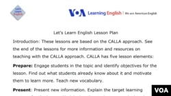 Lesson Plan - Let's Learn English Lesson 1