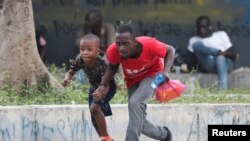 Gunfire near Haiti's National Palace, in Port-au-Prince