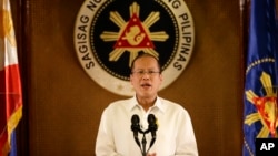 Tổng thống Philippines Benigno Aquino III phát biểu tại Dinh Tổng Thống ở Manila, ngày 14/7/2014.