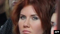 Anna Chapman trong Tuần lễ Thời trang Volvo ở Moscow, Nga, 30/10/2011