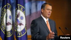 Chủ tịch Hạ viện John Boehner tại buổi họp báo tại tòa nhà Quốc hội ở Washington, 21/3/2013.