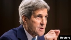 Ngoại trưởng Hoa Kỳ John Kerry điều trần trước Ủy ban Đối ngoại Thượng viện về 'Chiến lược của Mỹ để đánh bại Nhà nước Hồi giáo' tại Điện Capitol, ngày 17/9/2014.